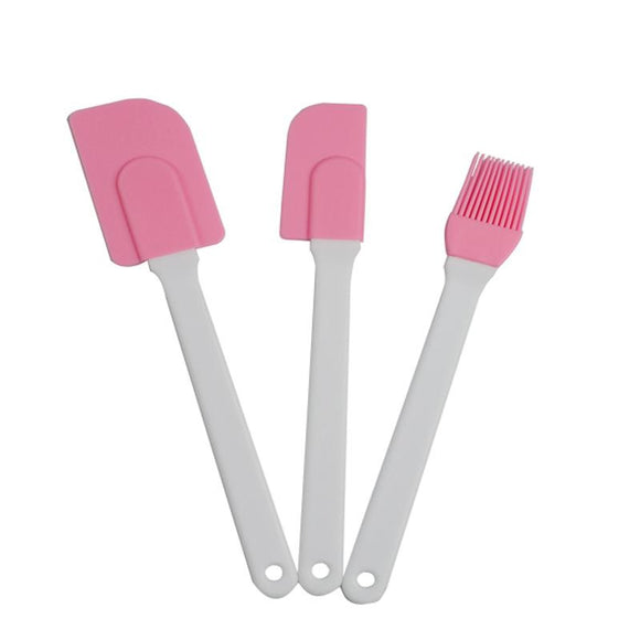 Set de 3 Espátulas de Silicona para Repostería y Cocina