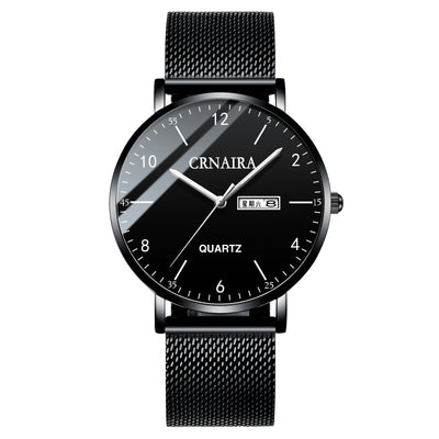 Reloj de Cuarzo para Hombre con Malla de Acero Negro - Image 17