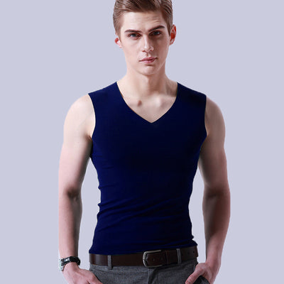 Chaleco Deportivo Ice Silk sin Costuras para Hombre - Camiseta sin Mangas Cuello V - Image 13