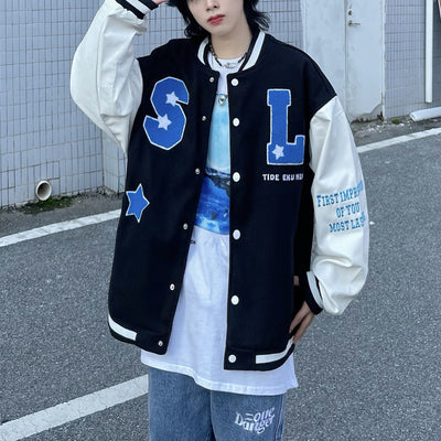 Chaqueta Beisbolera Suelta Estilo Urbano