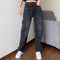 Women's High-Waisted Straight Loose Jeans