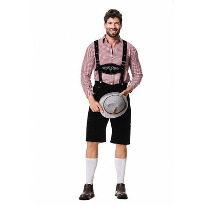 Traje Tradicional Bávaro para Festivales - Conjunto de 3 Piezas con Sombrero y Camisa Cuadriculada - Image 5