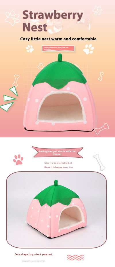 Nido Acogedor de Fresa para Gatos - Image 8