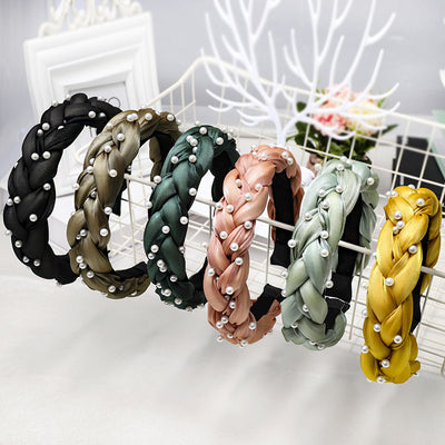 Diadema Trenzada Artesanal con Red - Accesorios para el Cabello Estilo Celebridad