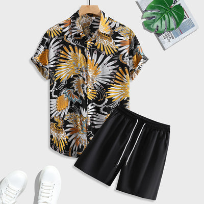 Camisa Casual Estampada de Manga Corta para Hombre - Image 15