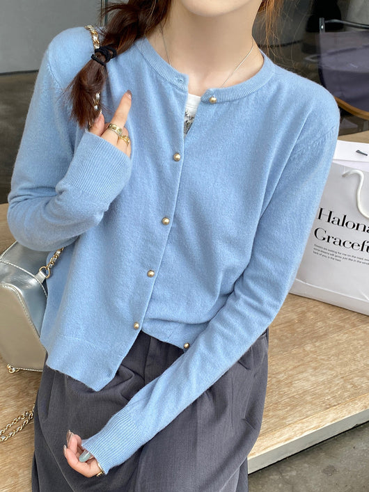 Cardigan Tejido Gris para Mujer - Abrigo Suéter Premium Otoño - Image 8