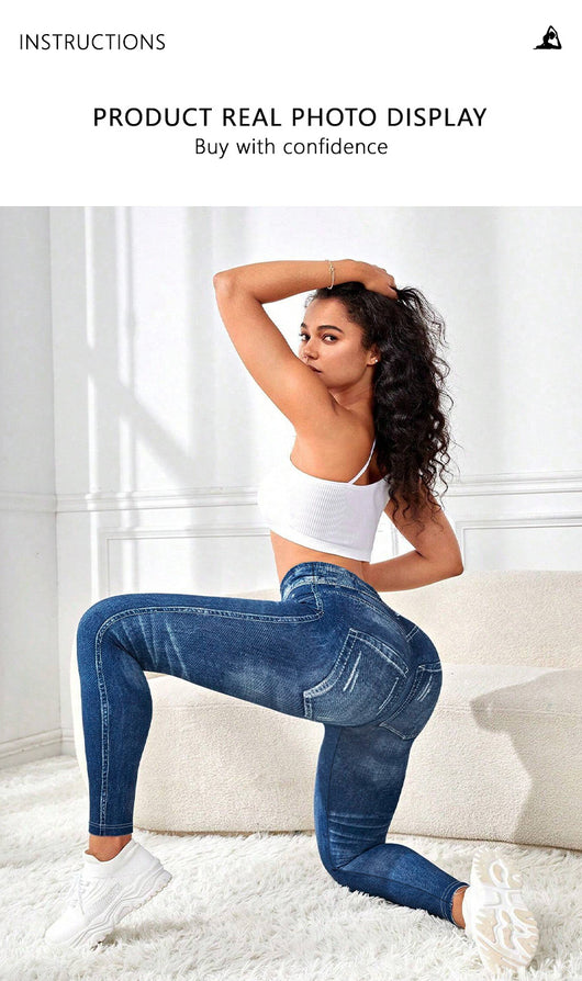 Jeans Deportivos de Alta Elasticidad con Efecto Levantador - Image 12