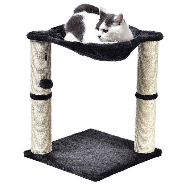 Torre de Juego para Gatos con Columna de Sisal, Nido y Hamaca Integrada