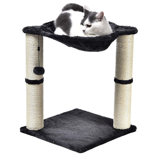 Torre de Juego para Gatos con Columna de Sisal, Nido y Hamaca Integrada