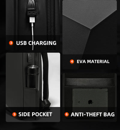 Mochila Antirrobo con Cerradura de Contraseña para Hombre - Image 4