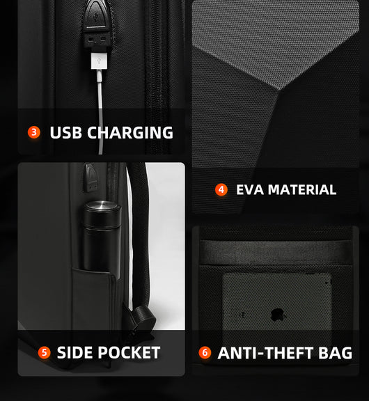 Mochila Antirrobo con Cerradura de Contraseña para Hombre - Image 4