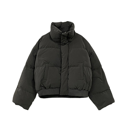 Chaqueta Acolchada de Invierno para Parejas con Cuello Alto - Image 2