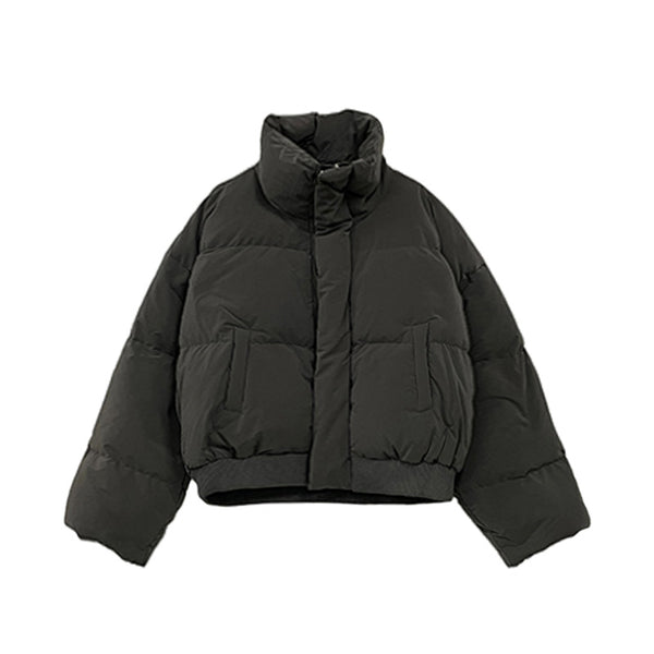 Chaqueta Acolchada de Invierno para Parejas con Cuello Alto