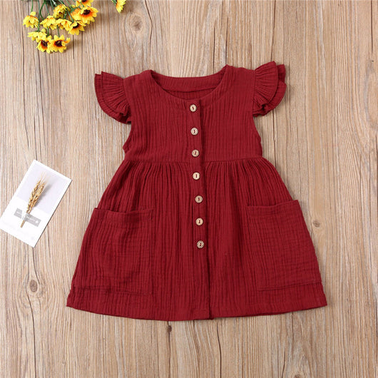 Vestido de Algodón Manga Corta para Niñas - Image 10