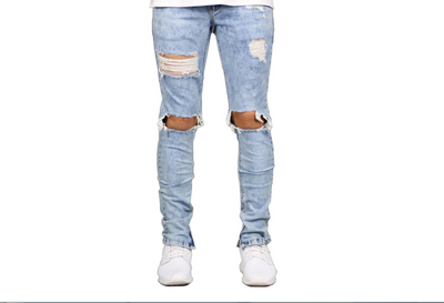 Jeans Slim Rotos Hombre Estilo Japonés y Coreano - Image 3