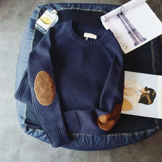Suéter Retro Japonés de Color Sólido Estilo Coreano para Hombre - Image 3