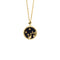 Sterling Plateado Zodiac Negro shell Libra