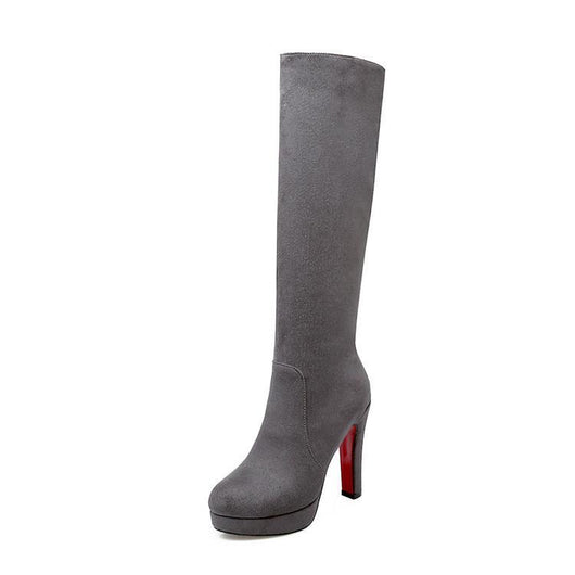 Tacones XL con Plataforma de Gamuza y Cierre Lateral - Image 6