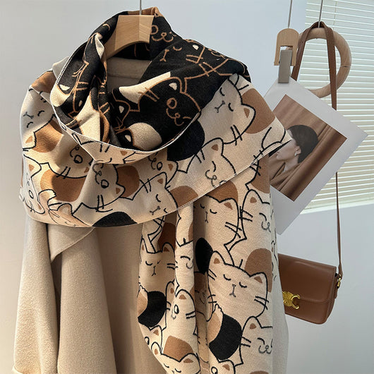 Bufanda de Cachemira Artificial Estilo Coreano para Mujer - Chal Grueso Invierno - Image 7