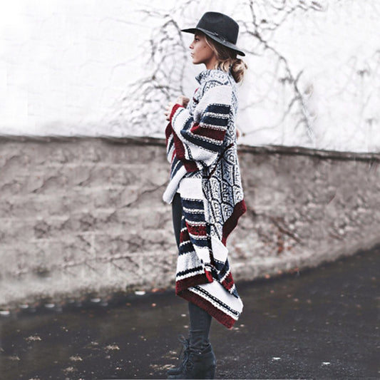 Suéter Tejido a Rayas con Chaqueta Cuadros Otoño Invierno - Image 2
