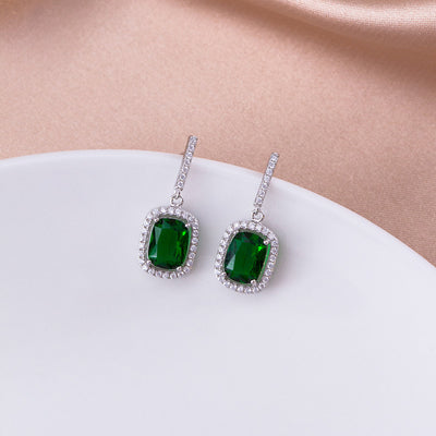 Aretes de Plata Esterlina con Esmeralda Verde Elegantes - Image 10