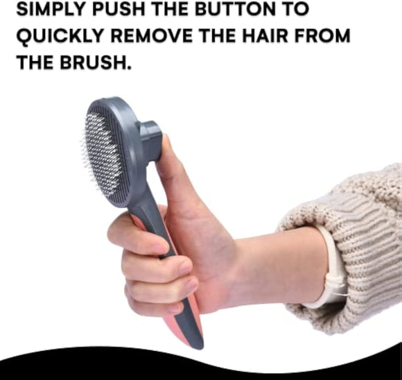Cepillo Autolimpiable para Perros y Gatos - Deshedding y Masaje