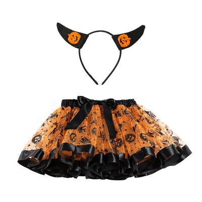 Falda Infantil de Línea A para Halloween