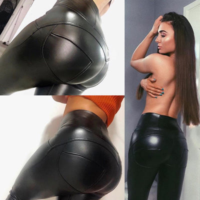 Pantalones Negros Ajustados de Terciopelo con Cintura Alta y Efecto Levantacaderas - Image 5