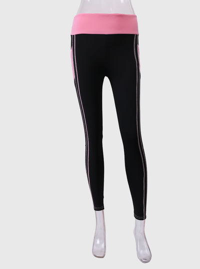 Leggings Deportivos Largos con Bloques de Color Gótico y Bolsillos - Image 3