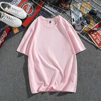 Camiseta Hombre Algodón Puro Manga Corta Suelta Estilo Coreano - Image 23