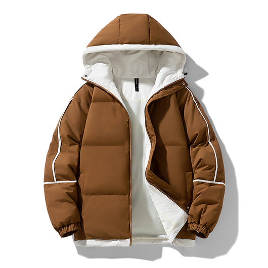 Abrigo Acolchado Holgado con Capucha - Algodón Casual para Hombre - Image 11