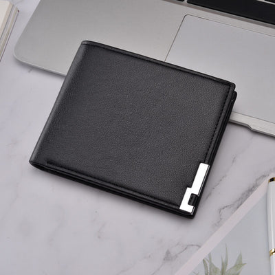 Billetera de Cuero PU para Hombre - Doble Pliegue Multifunción Compacta - Image 14