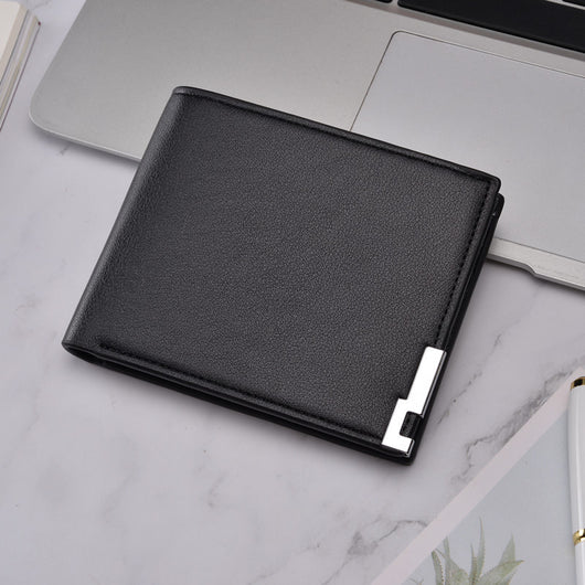 Billetera de Cuero PU para Hombre - Doble Pliegue Multifunción Compacta - Image 14