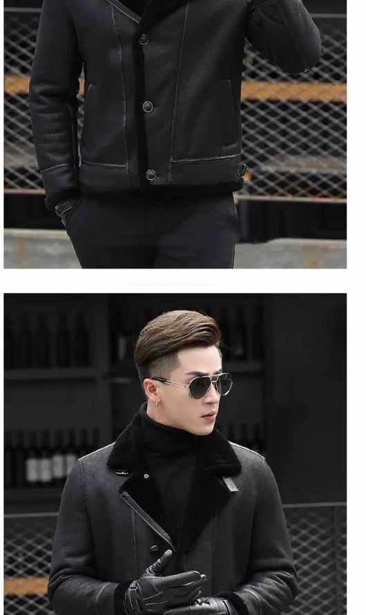 Abrigo Corto para Hombre con Detalles de Pelaje - Estilo Personalizado - Image 5