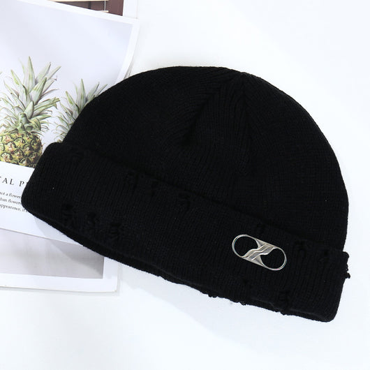 Gorro Tejido Hip Hop con Anillo Decorativo para Hombre y Mujer - Image 22