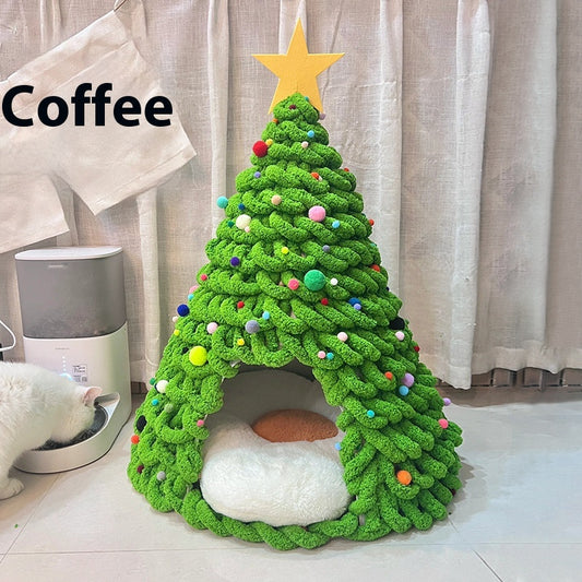 Nido Árbol Navideño para Gatos - Kit DIY Hecho a Mano