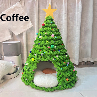 Nido Árbol Navideño para Gatos - Kit DIY Hecho a Mano