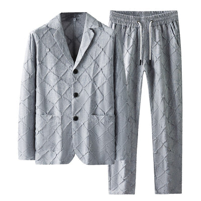 Conjunto de Traje Ejecutivo de Dos Piezas con Cuello Jacquard - Image 5