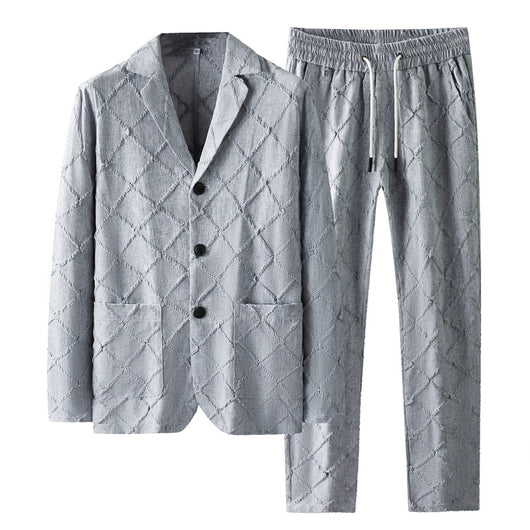 Conjunto de Traje Ejecutivo de Dos Piezas con Cuello Jacquard - Image 5