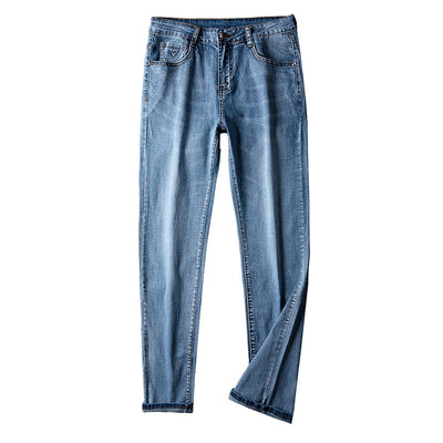 Pantalones Vaqueros Azul Claro Rectos Casuales - Image 13
