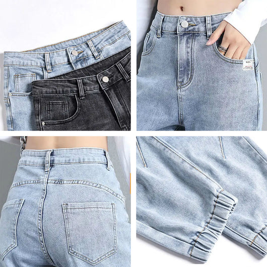 Jeans Baggy Coreano con Banda en Tobillo para Mujer - Estilo Streetwear - Image 13