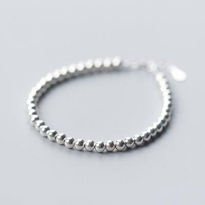 Pulsera de Plata S925 con Bolitas Redondas - Joya Retro Minimalista - Image 10
