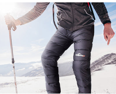 Pantalones de Esquí Aislados para Invierno - Relleno de Plumón Negro - Image 14