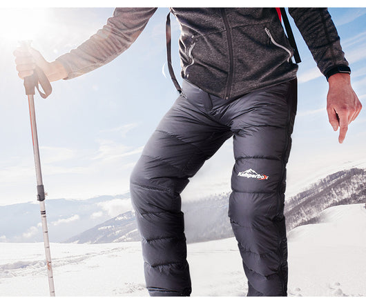 Pantalones de Esquí Aislados para Invierno - Relleno de Plumón Negro - Image 14