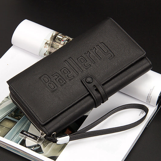 Cartera Multifuncional Baellerry Europe - Billetera Ejecutiva para Hombre de Gran Capacidad