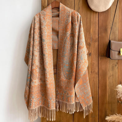 Pañuelo Étnico Retro con Estampado Jacquard y Motivos Paisley - Image 14