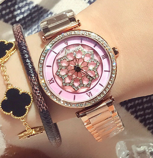 Reloj de Cuarzo para Mujer con Diamantes y Acero Inoxidable