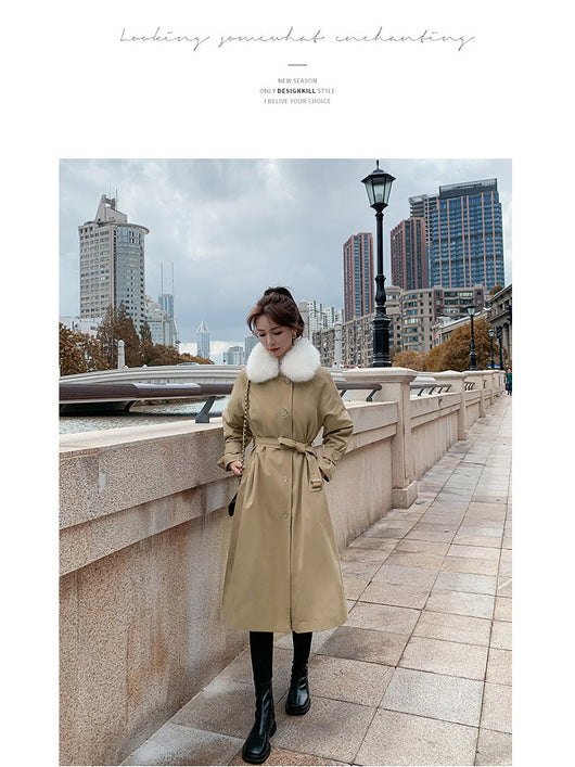 Chaqueta Abrigo Impermeable de Piel de Conejo y Algodón para Mujer - Image 15