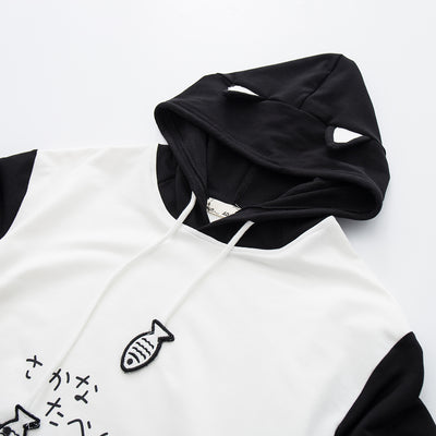 Sudadera con Capucha Estampado Gato Mori Kawaii para Mujer - Image 8