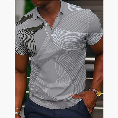 Polo Casual a Rayas Khaki con Cuello Solapa - Image 7